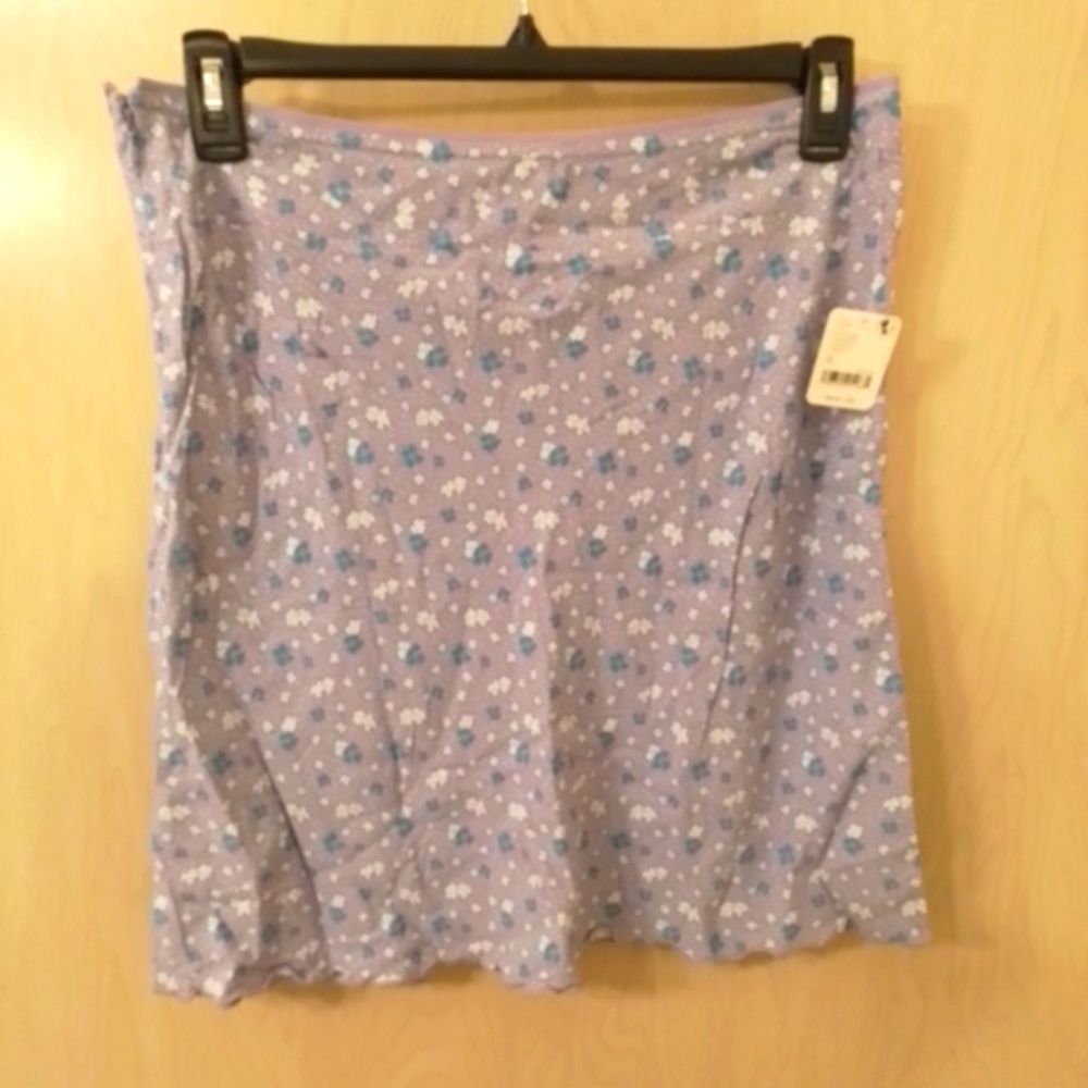 NWT Free People Purple Floral Skirt (10)